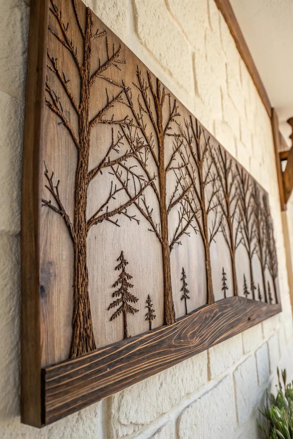 Immerse yourself in the tranquility of a suspended copse, where artistry converges with nature.