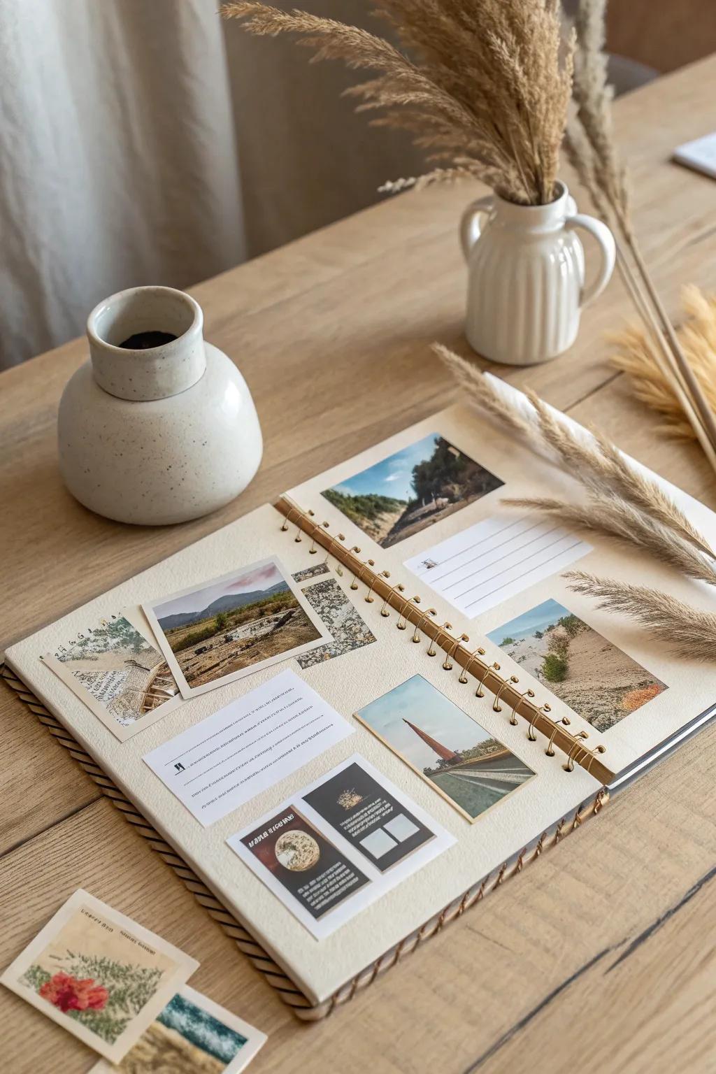Capture your wanderlust with a minimalist travel scrapbook that tells your story.