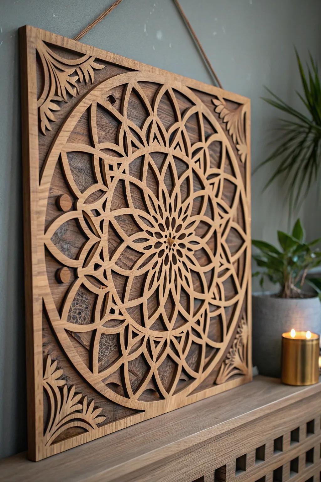 Elevate your space with the artistry of geometric wall adornments, where craftsmanship meets modern design.