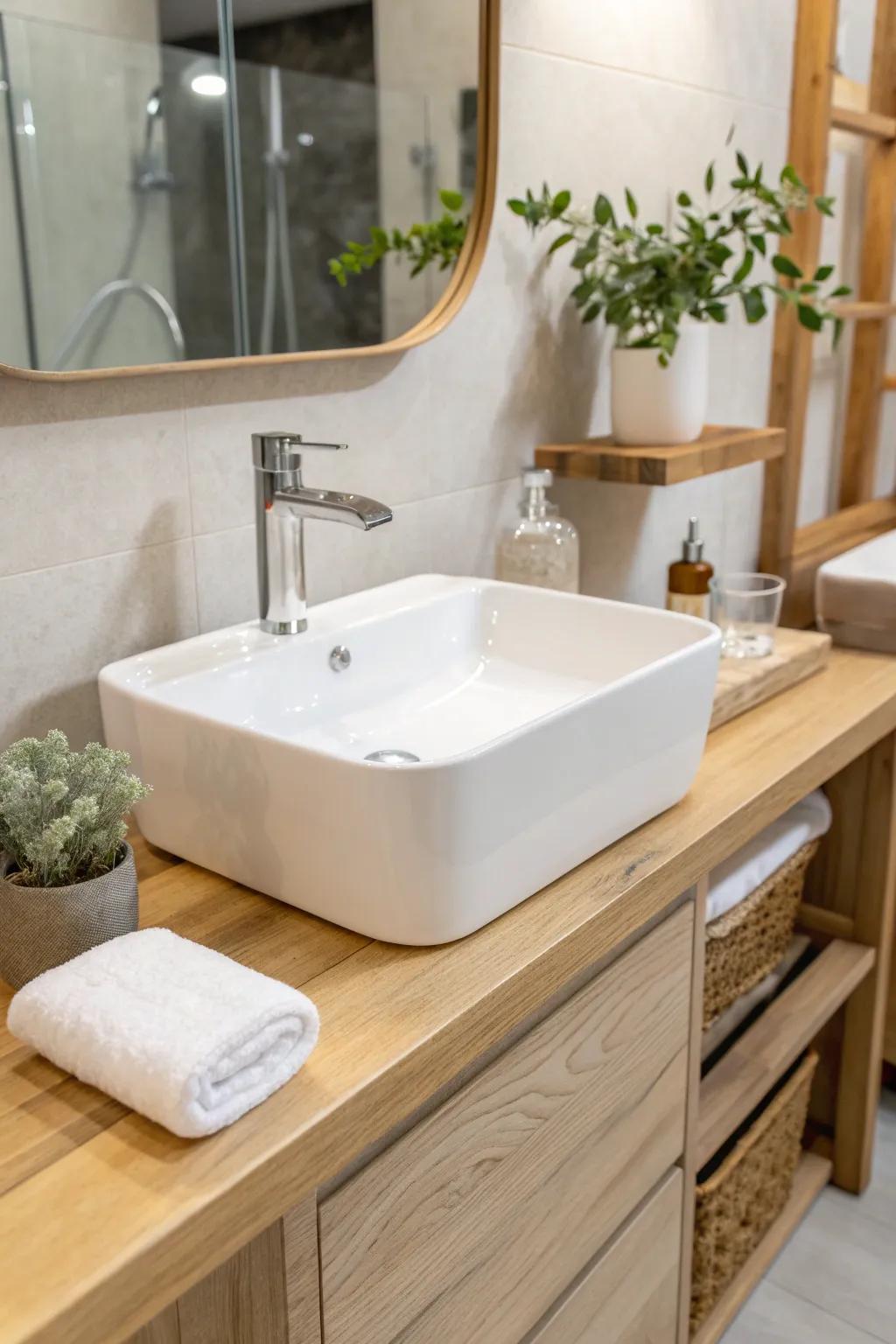 Subtle elegance with transparent gel strips—protect your sink without compromising style.