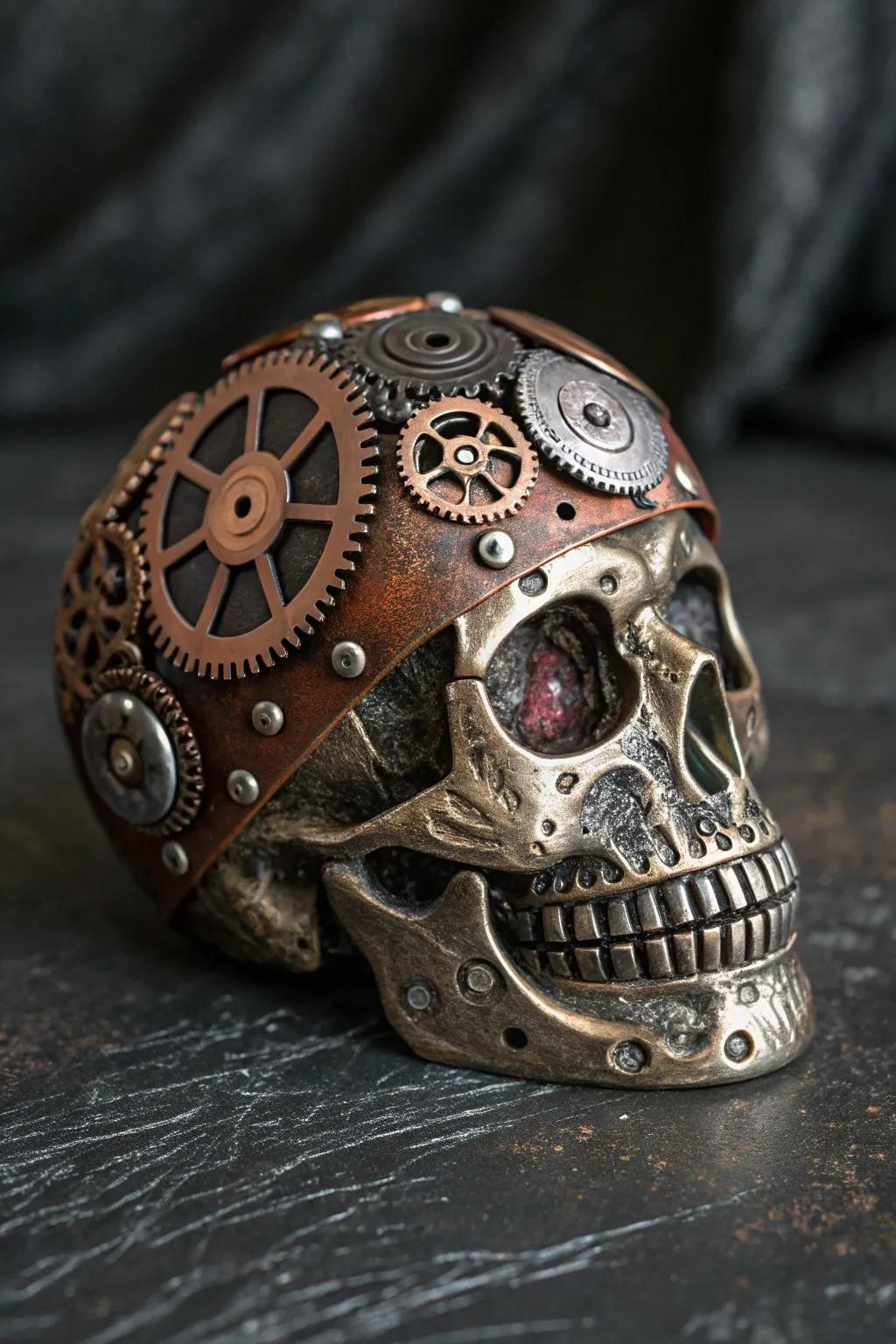 Express your creativity through complex gear punk skulls, where artistry encounters industry.
