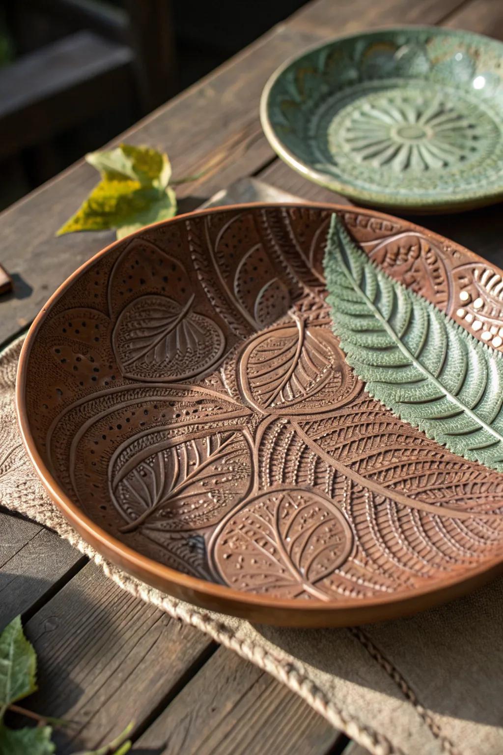 Elevate your dining experience with handcrafted textured plates that blend artistry and functionality.