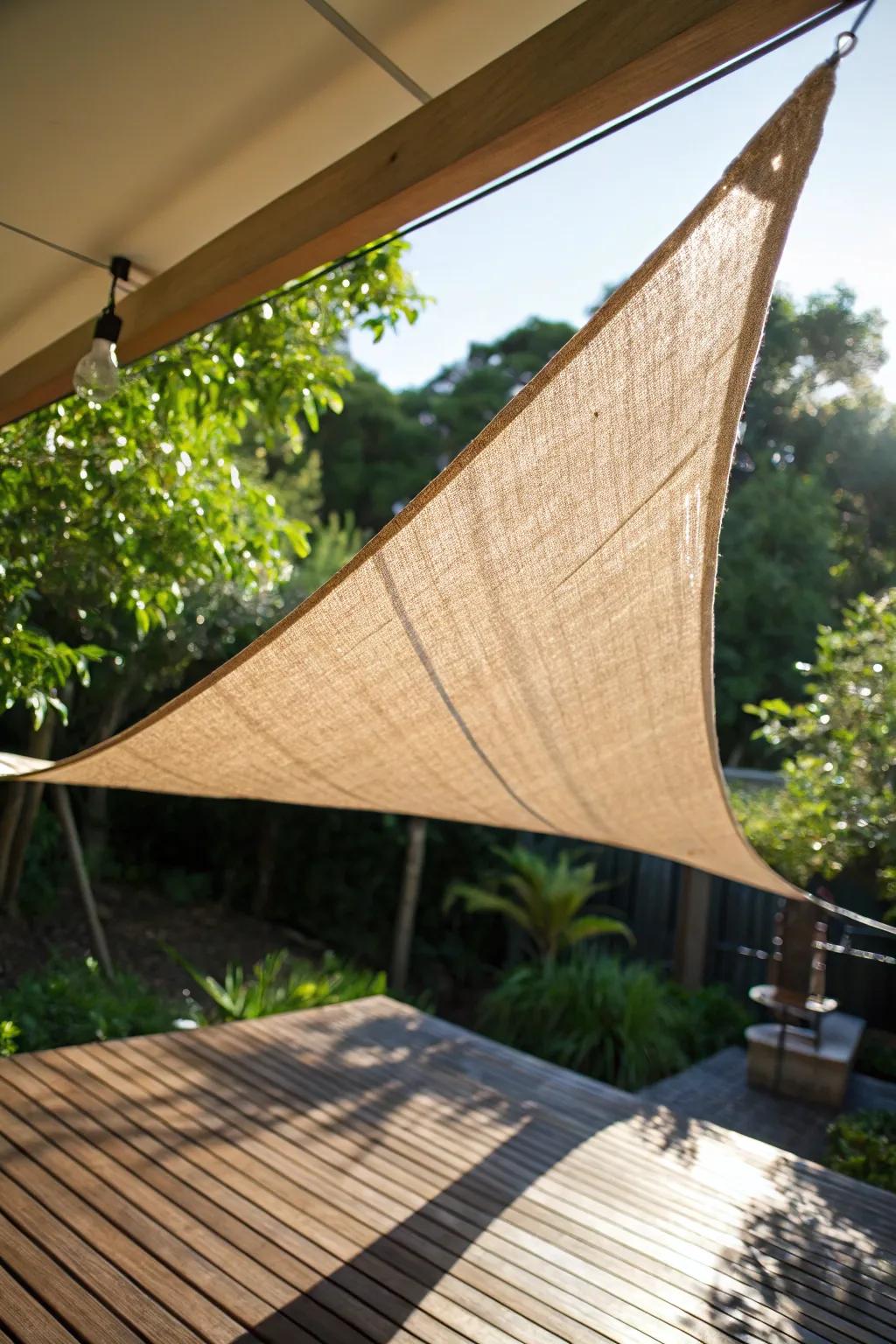 Elevate your outdoor space through sustainable elegance: eco-conscious sun shadow sail.