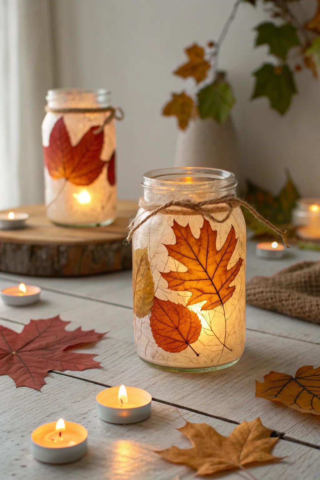 Fashion a magical Thanksgiving ambiance with these enchanting foliage illumination.