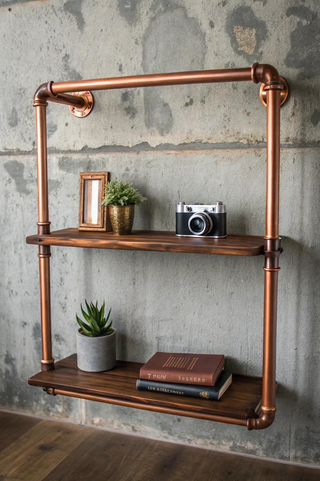 Elevate your space with the enduring charm of copper conduit platforms—where industrial style encounters elegance.
