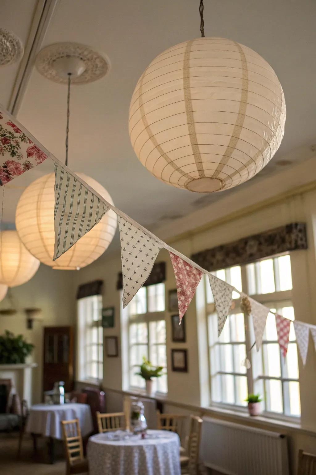 Ceiling ornamentation contributes visual intrigue and surprise.