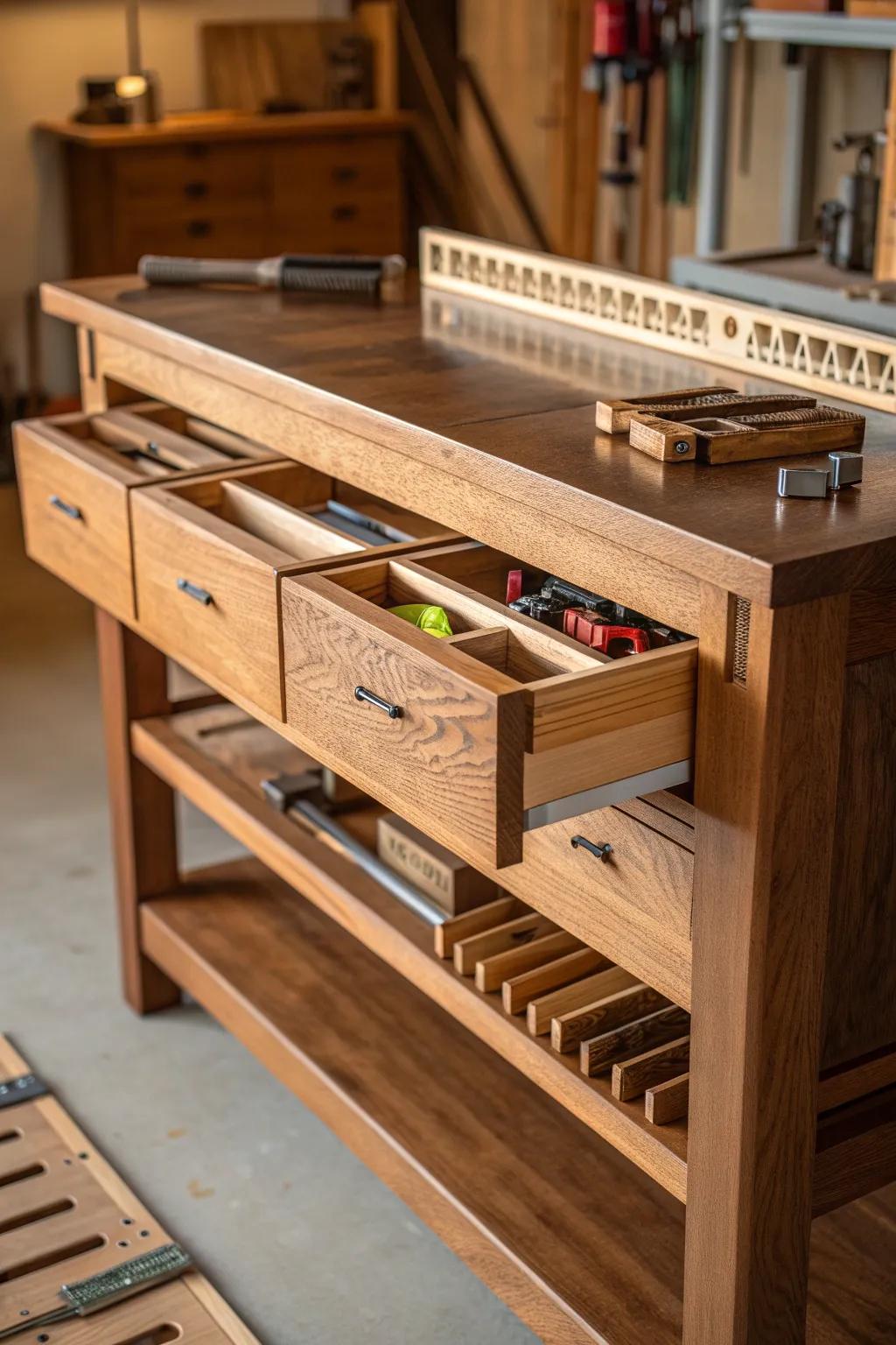 Enhance your workshop organization through smooth gliding displays—where skillfulness meets user-friendliness.