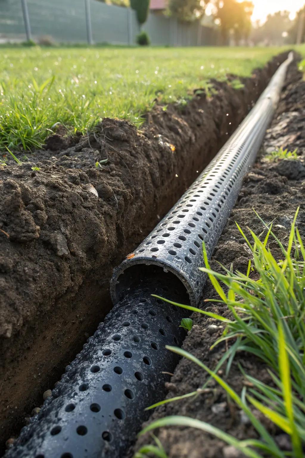 Perfect the skill of garden water drainage with precision-engineered drilled pipes.
