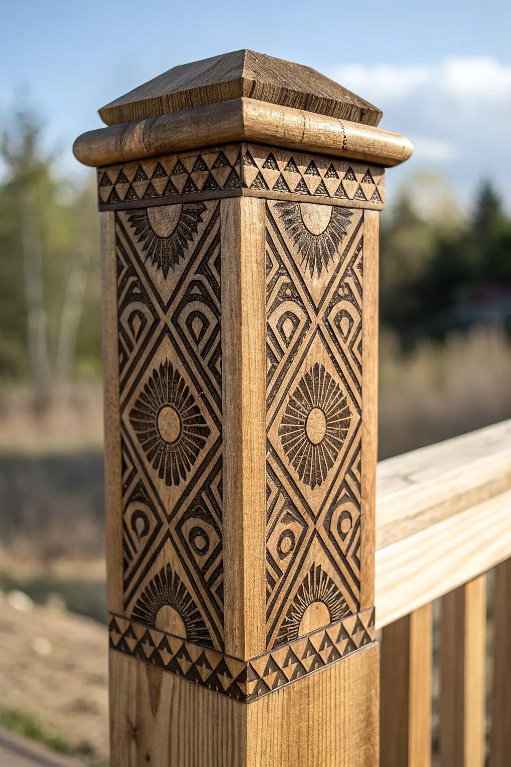 Elevate your area with artistic transfer designs on handcrafted post coverings, where style encounters artistry.