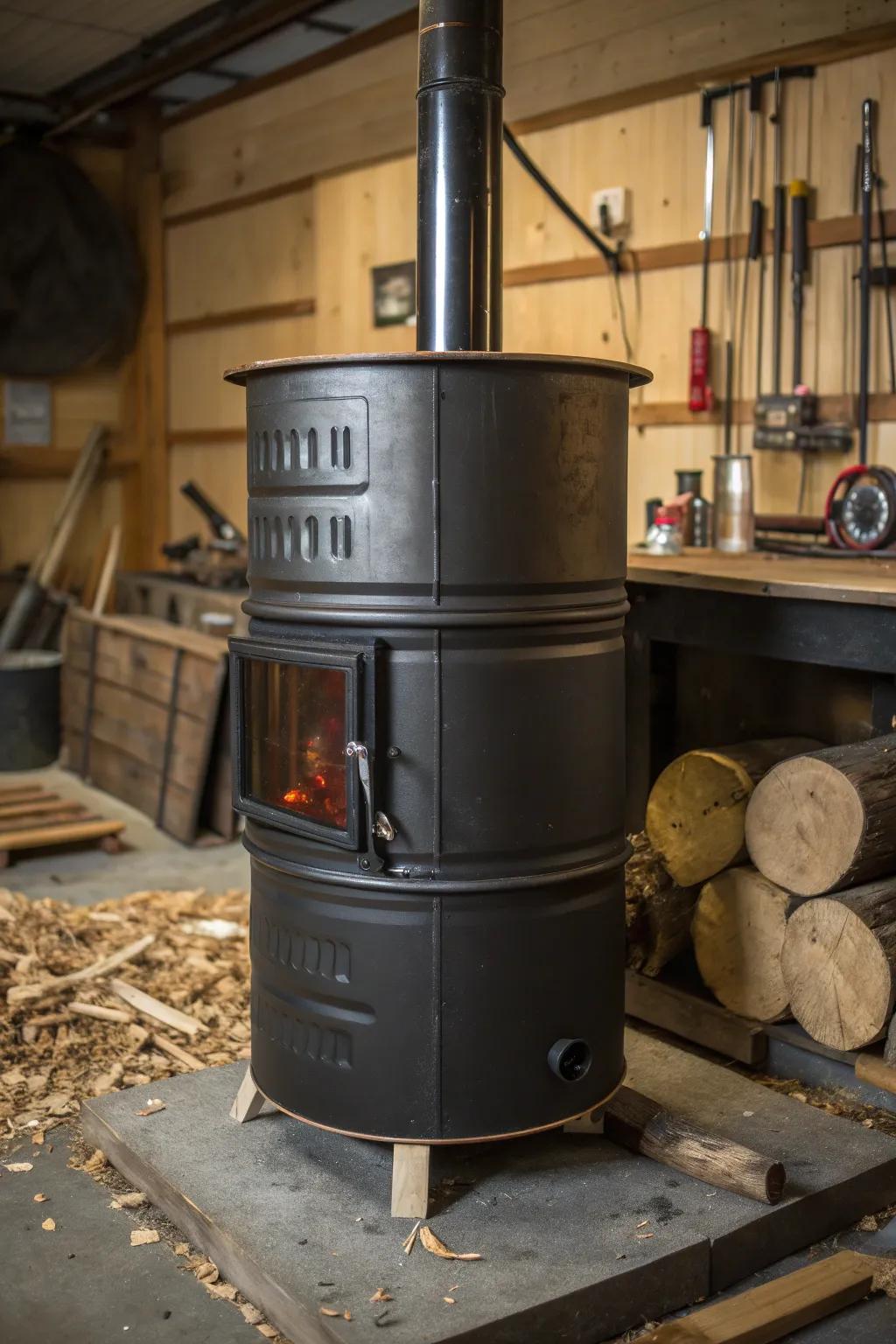 Transforming an oil tank into a masterpiece of warmth and durability.