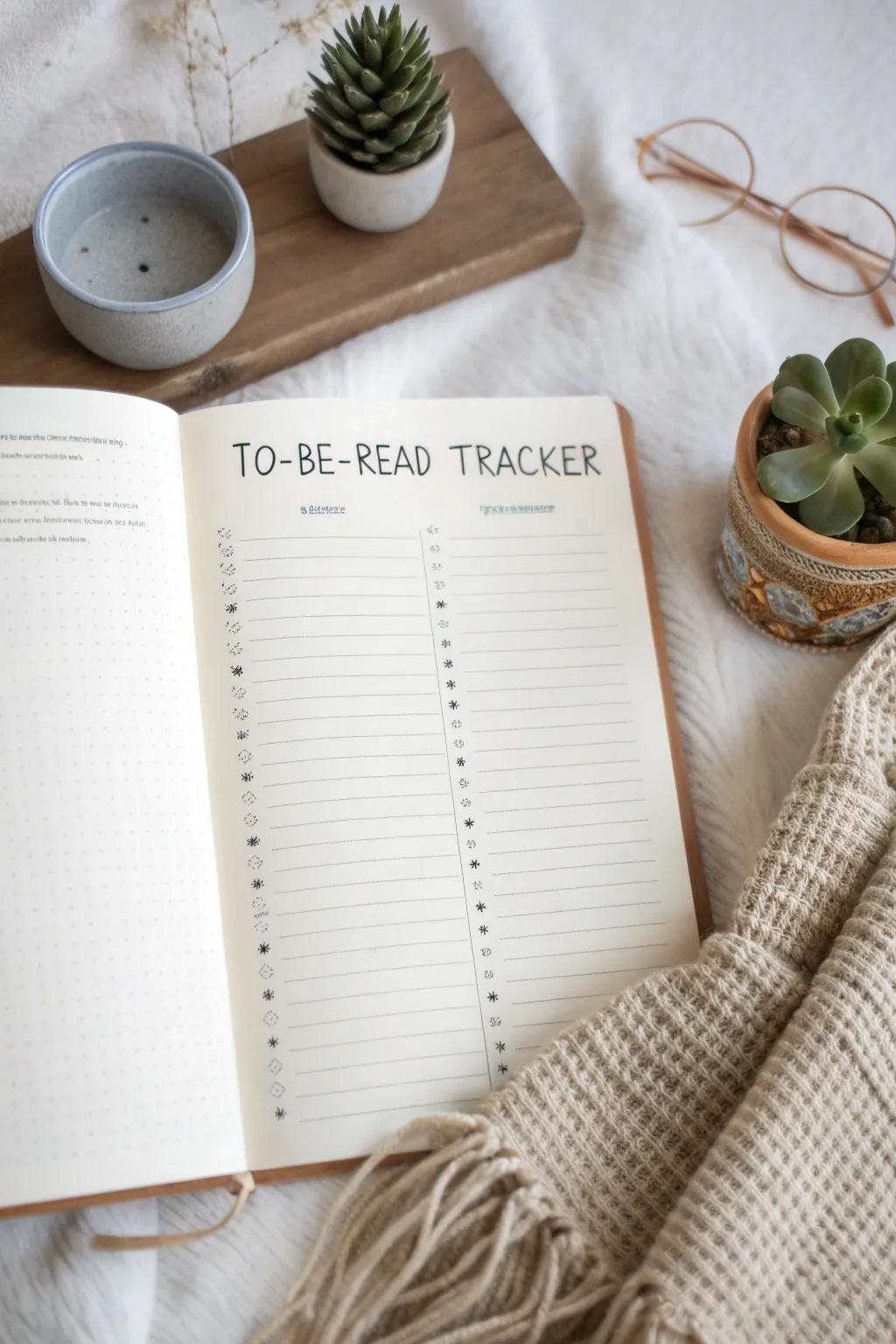 Structure your perusing voyage via a magnificently crafted Prospective-To-Be-Read Tracker, intermingling minimalist design with boho charm.