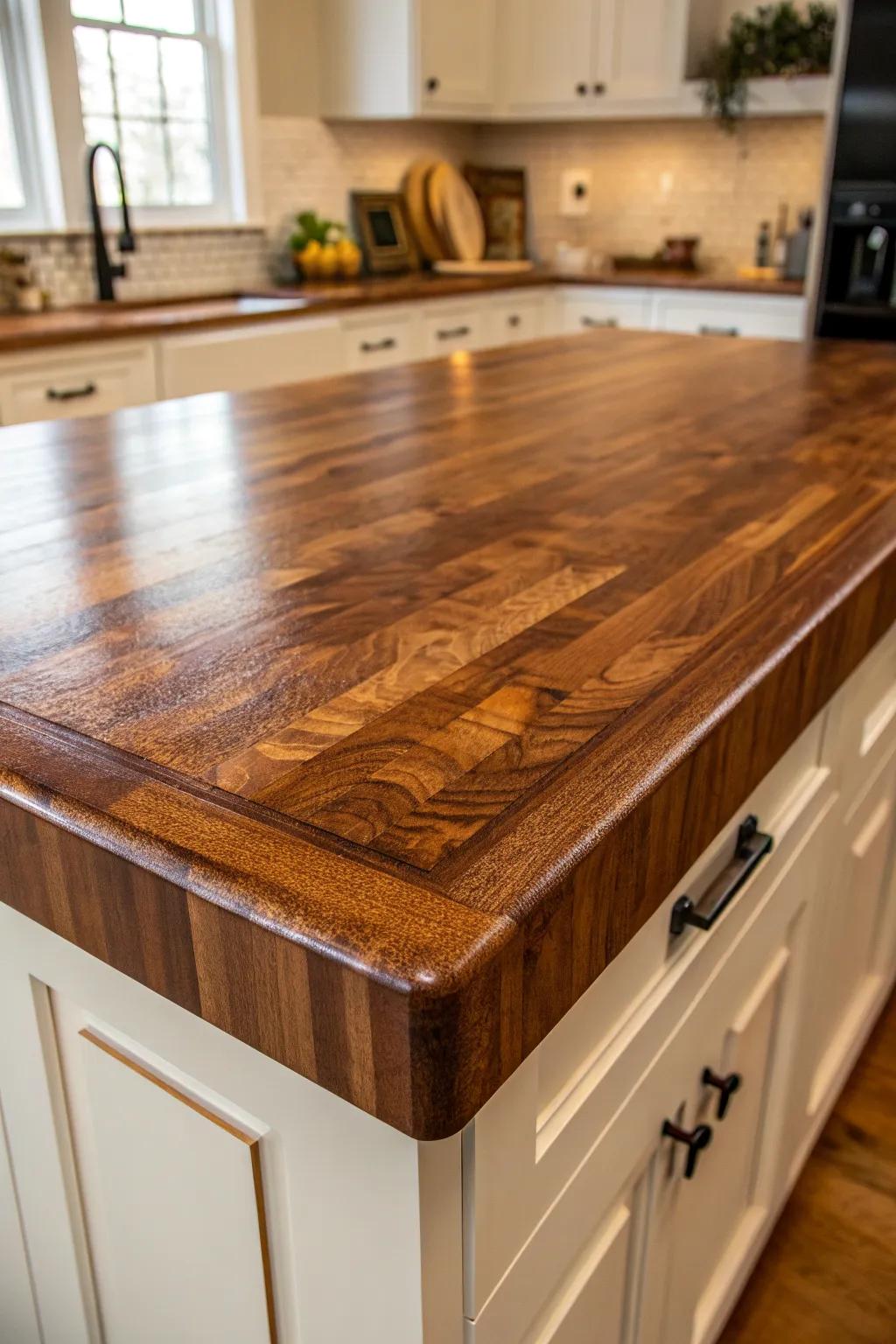 Transform your culinary space with the cozy embrace of butterscotch tones.