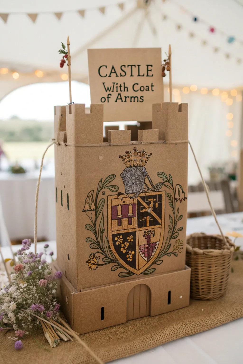 Fashion your personal legacy: A personalized coat of arms befitting your DIY cardboard citadel.