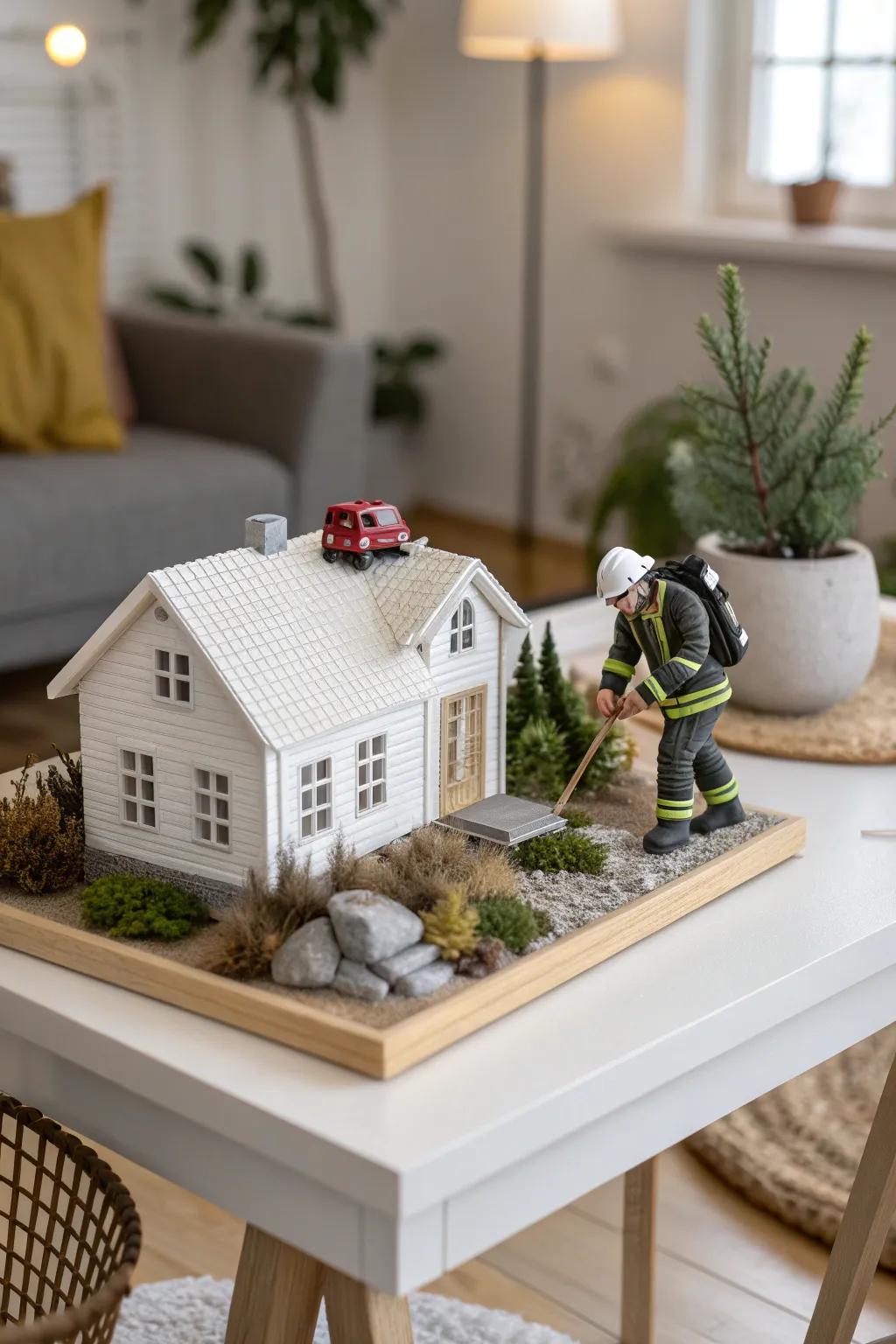Bring the charm of community helpers into your home through this beautifully crafted diorama, where simplicity meets creativity.