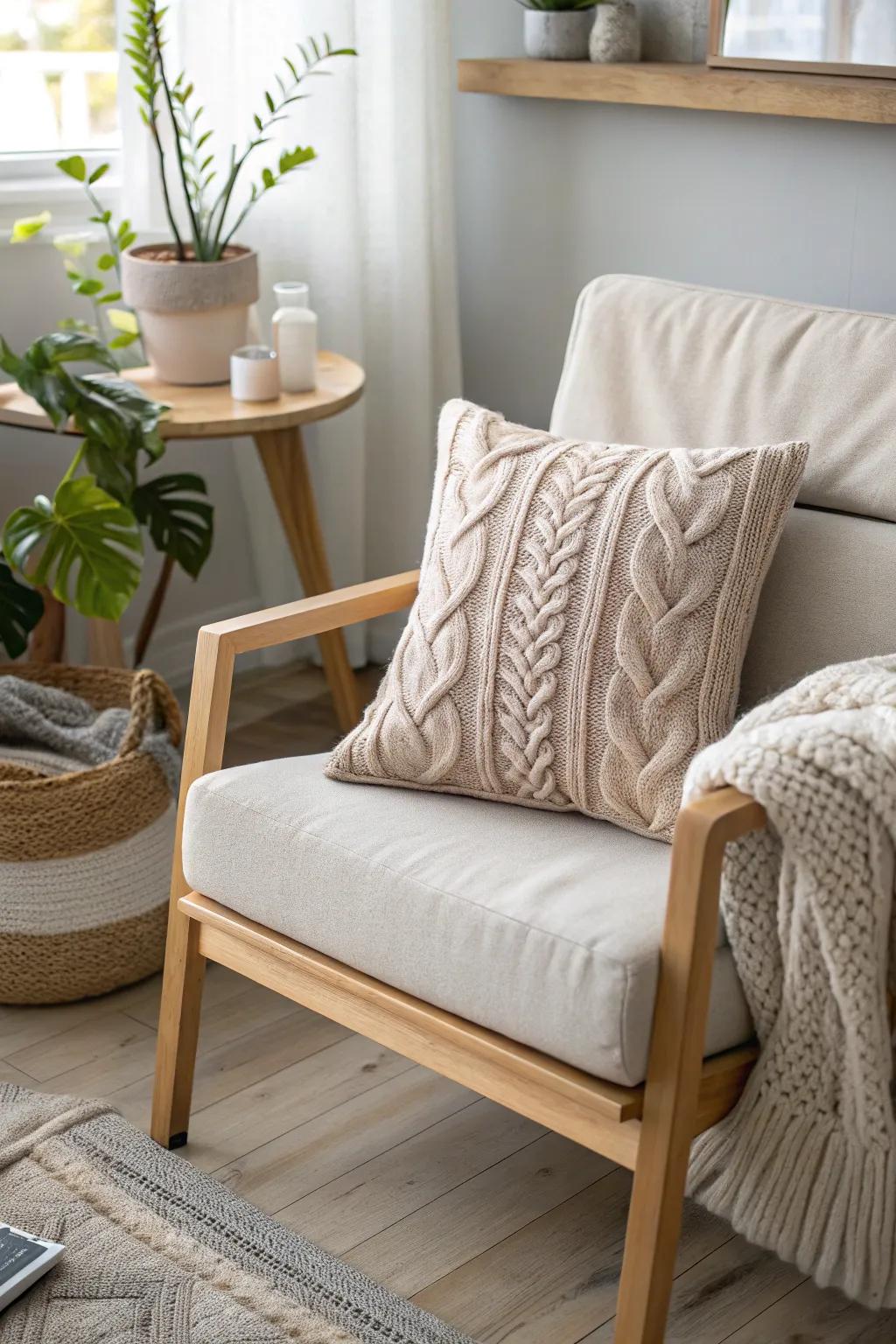 Transform your aged outerwears into inviting cushion masterpieces! Embrace the artistry of upcycling through Scandinavian simplicity and boho charm. 🌿 #CraftyComfort