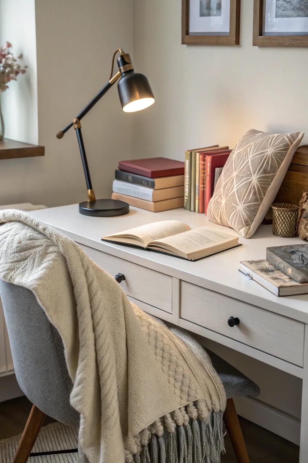 Fabrics bring comfort to your desk.