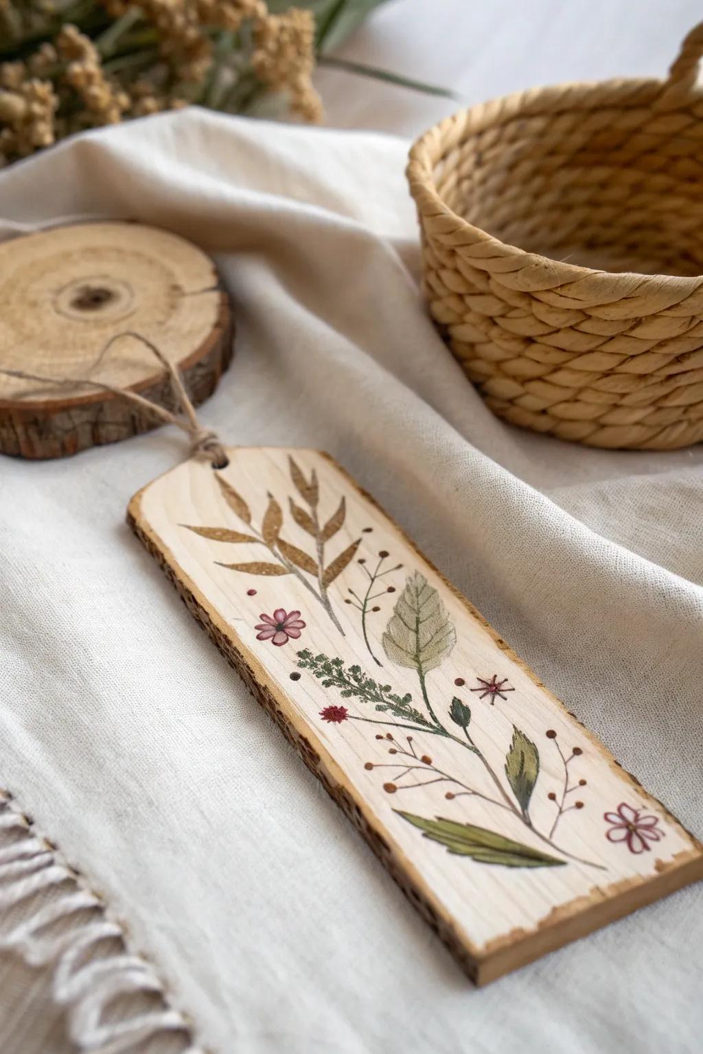Transform your reading experience with rustic allure—hand-painted timber piece bookmarks that usher a hint of the forest into your favored book.