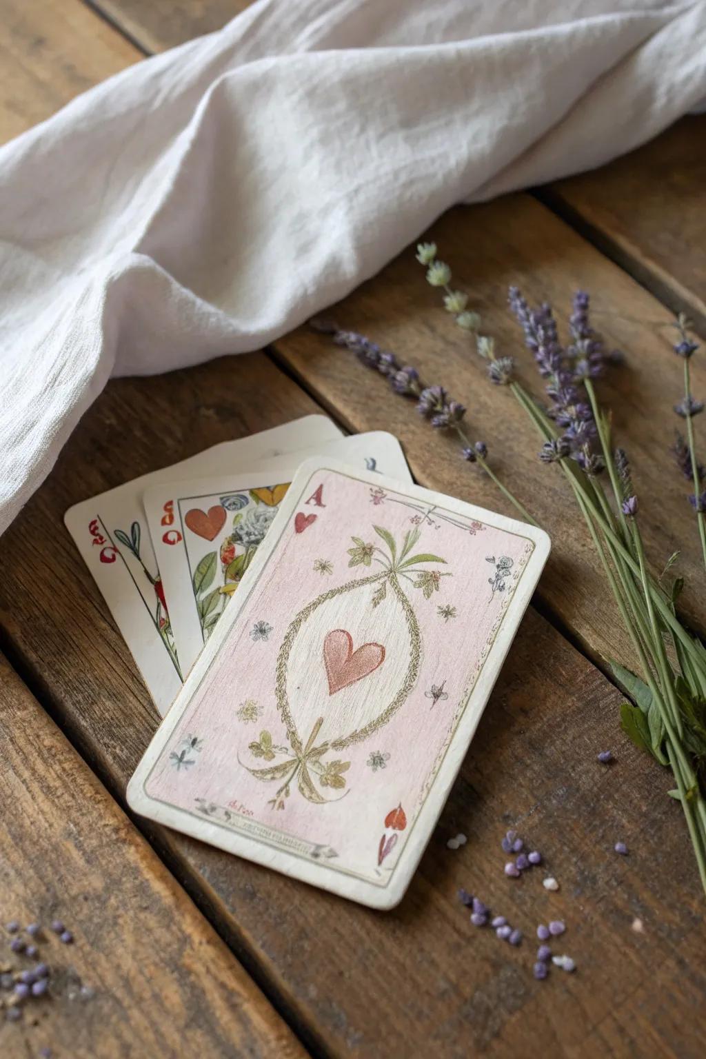 Transform your playing cards into vintage treasures with a touch of paint and creativity. Perfect for that retro charm!