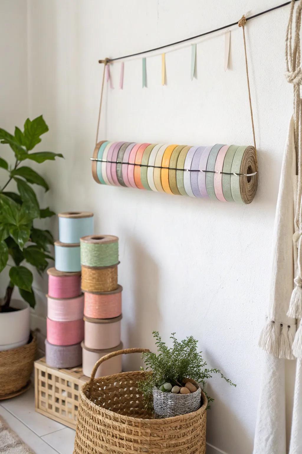 With this fashionable resilient cord hack, you can enhance your organizing capabilities; it's ideal for a hint of minimalist elegance!