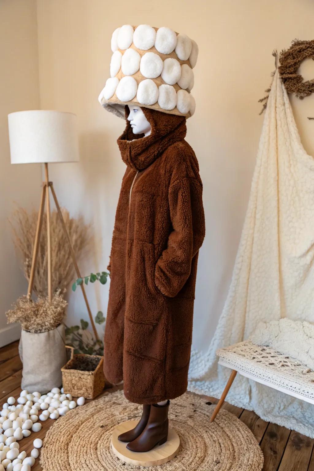 Envelop yourself in warmth this Christmas through a charming warm cocoa attire, flawless for snug festivities.