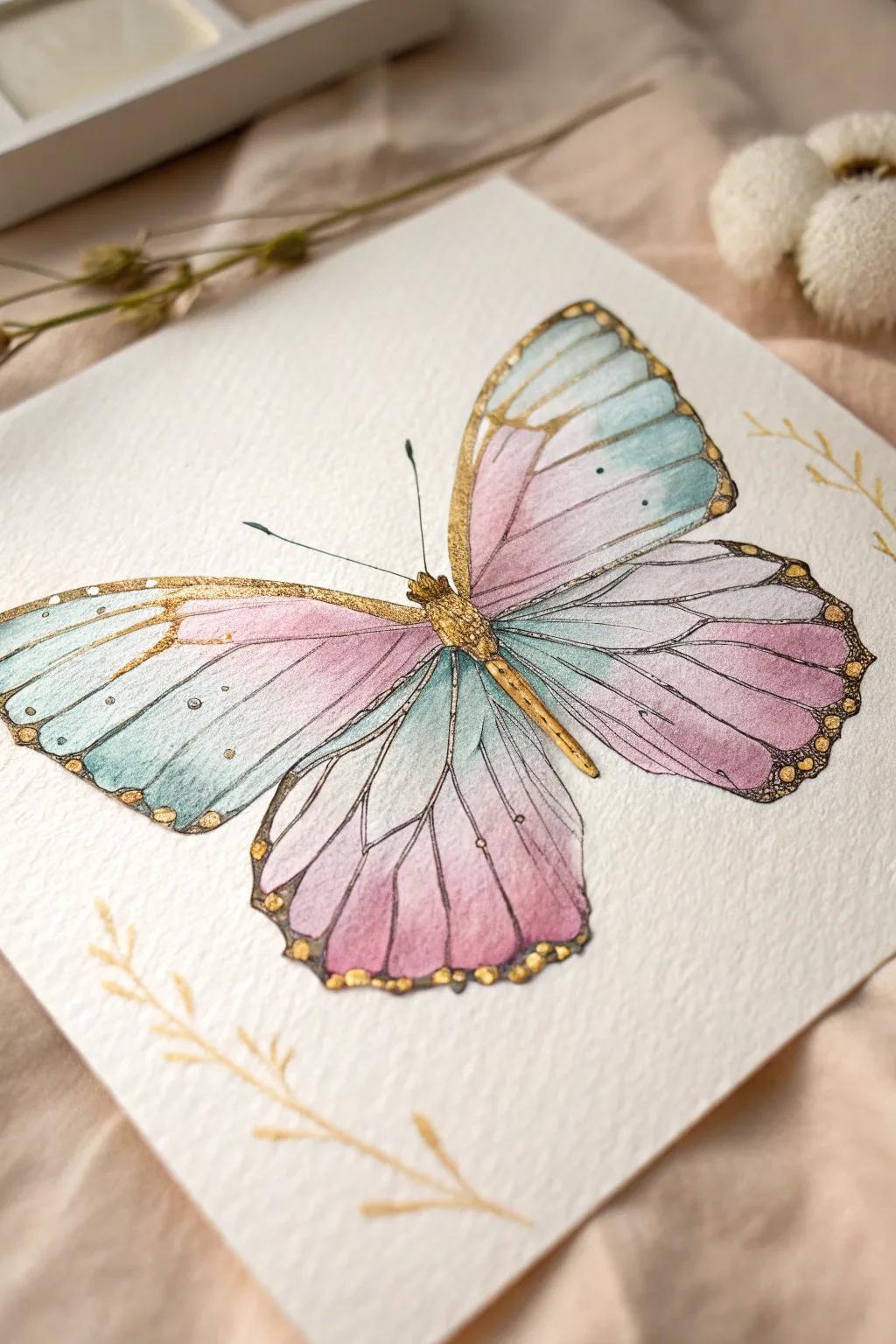Uncover the artistry in every wing stroke – embrace the splendor of elaborate aquarelle insects.