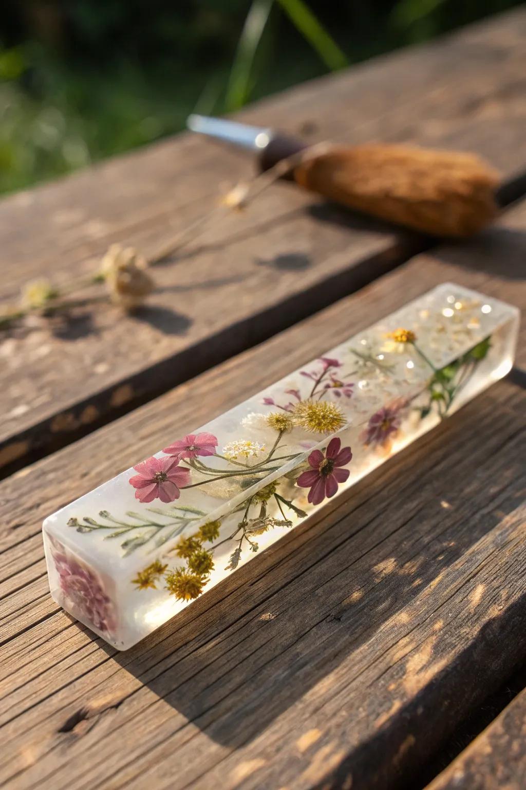 Infuse your garden with grace: Handmade resin markers for a hint of nature-inspired splendor.