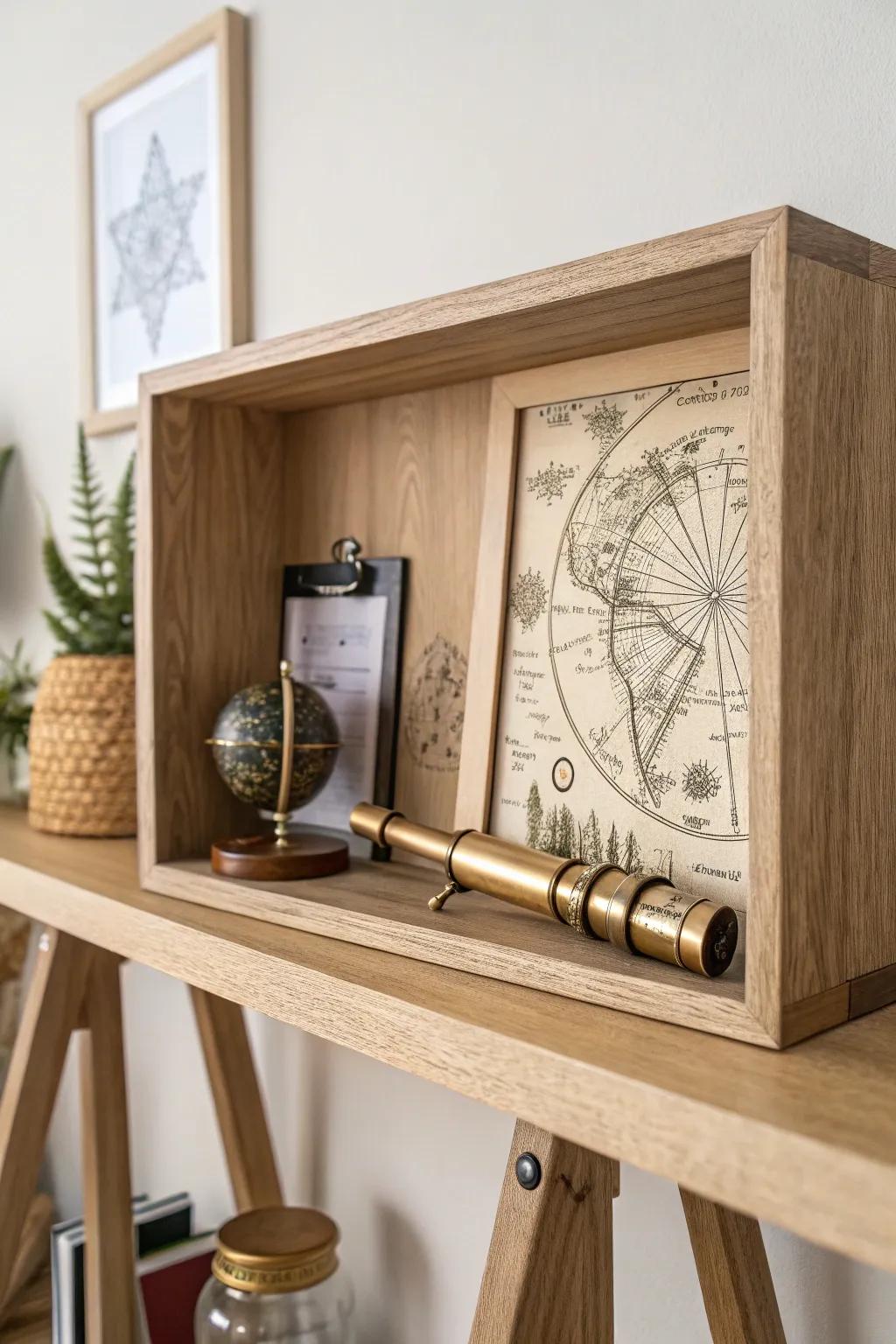 Capture the cosmos within a framework: A stargazer's treasure trove contained within minimalist elegance.