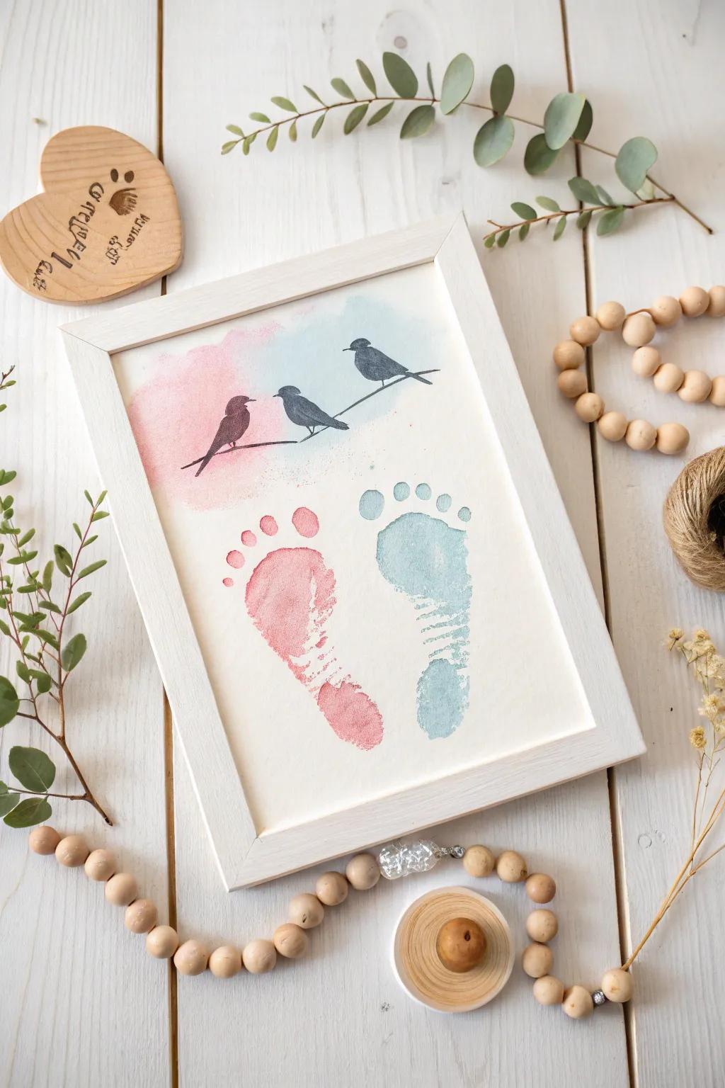 Celebrate Dad with a touch of whimsy and love. 🕊️👣 <strong><em>#FathersDayCraft #MinimalistArt</em></strong>” loading=”lazy” class=”pimg”>
	</picture><figcaption>Celebrate Dad with a touch of whimsy and love. 🕊️👣 <strong><em>#FathersDayCraft #MinimalistArt</em></strong></figcaption></figure>
<p>Craft a couple of winged animals employing your baby’s footprints as wings. It’s a sweet and whimsical present that dad will adore.</p>
<h3>Products that could assist:</h3>
<ul class=