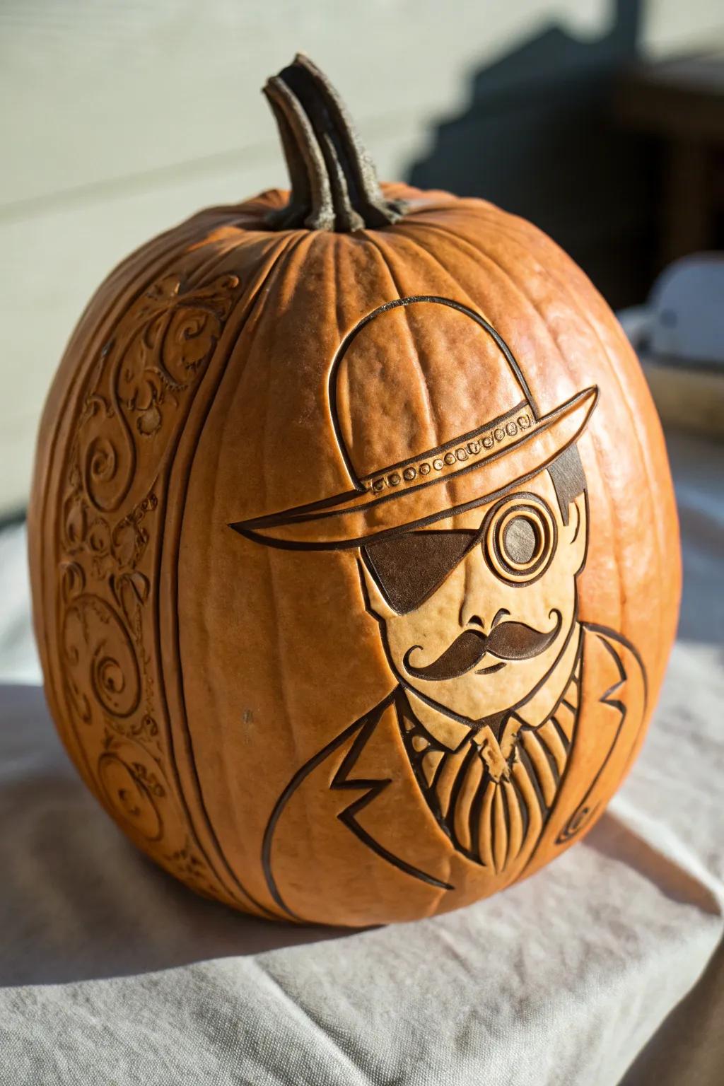 Elevate your pumpkin sculpting endeavor through a hint of sophistication and surprise.