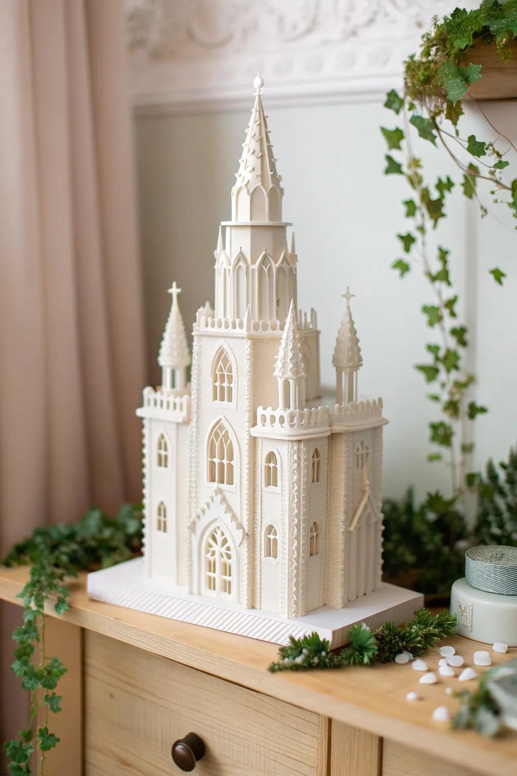 Step into a world of imagination using this enchanting miniature polystyrene board castle, where fantasy meets craftsmanship. #MinimalistMagic #BohoDreams
