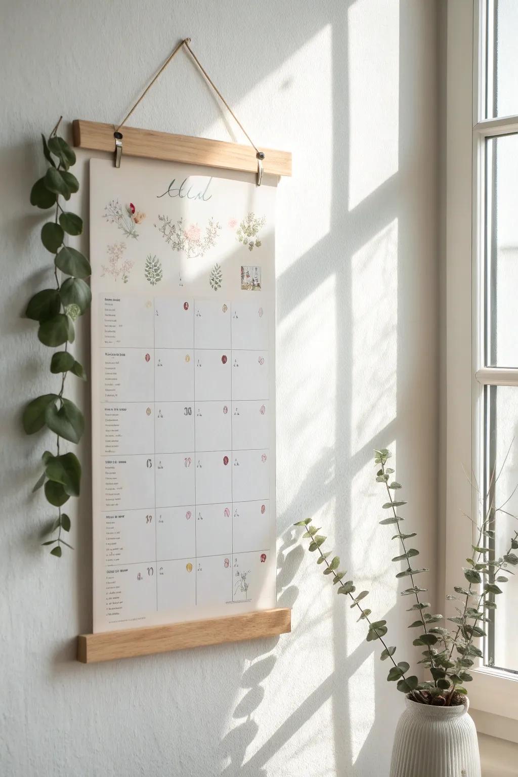 Capture memories beautifully with a minimalist touch – your monthly reminder to connect and reminisce.