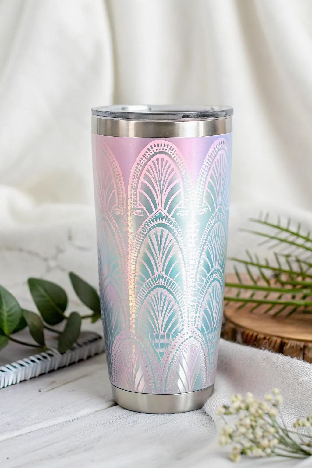 Elevate your drinkware with the enchanting allure of a prismatic tumbler—where minimalism meets enchantment.