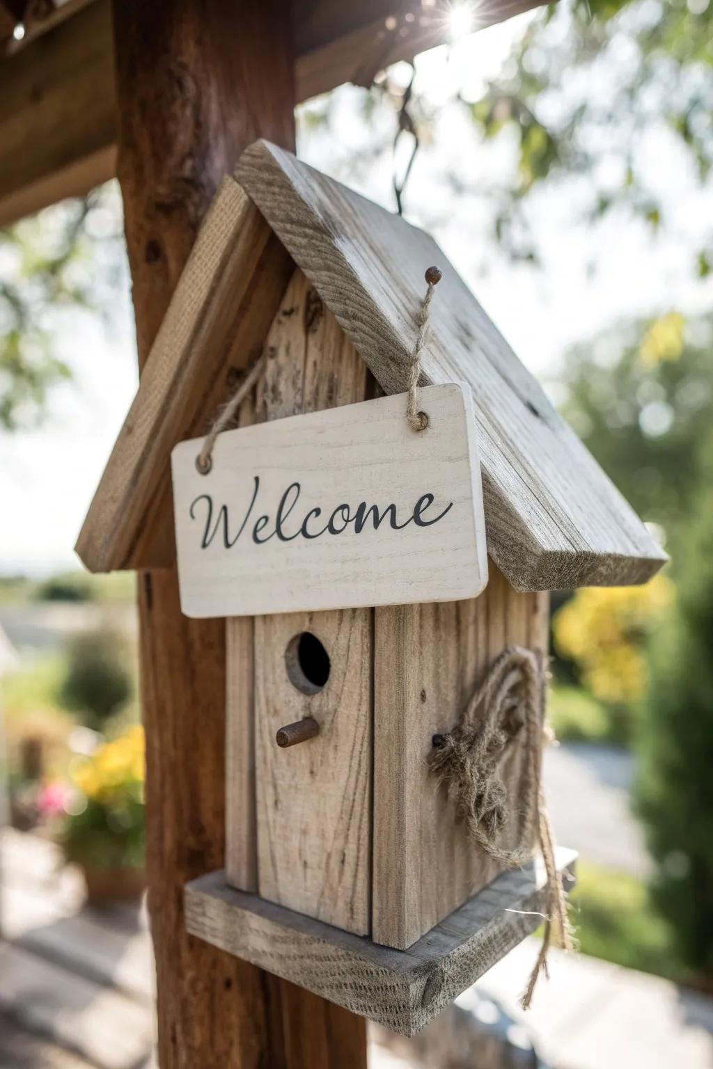 Welcome your feathered friends with a touch of countryside charm.