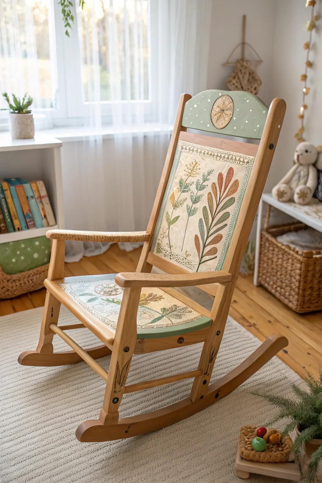 Natural Tone: A serene blend of earthy shades and foliage motifs for your child's calming corner.