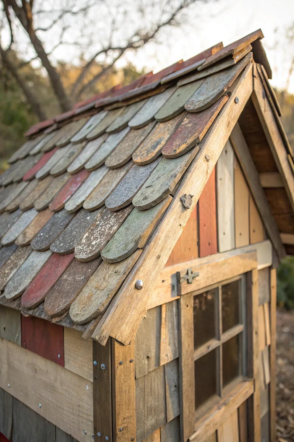 Give your coop a traditional feel with salvaged charm: a tribute to creativity and skill.