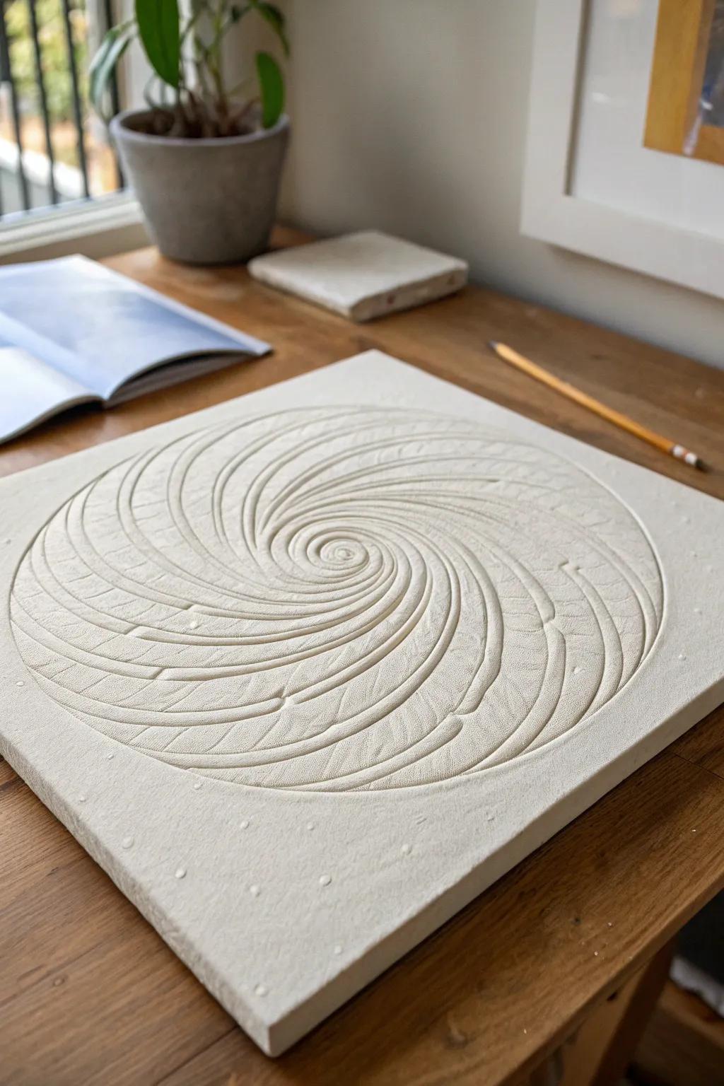 Get lost in the mesmerizing swirl of this handcrafted vortex drawing, where simplicity meets dynamic artistry.