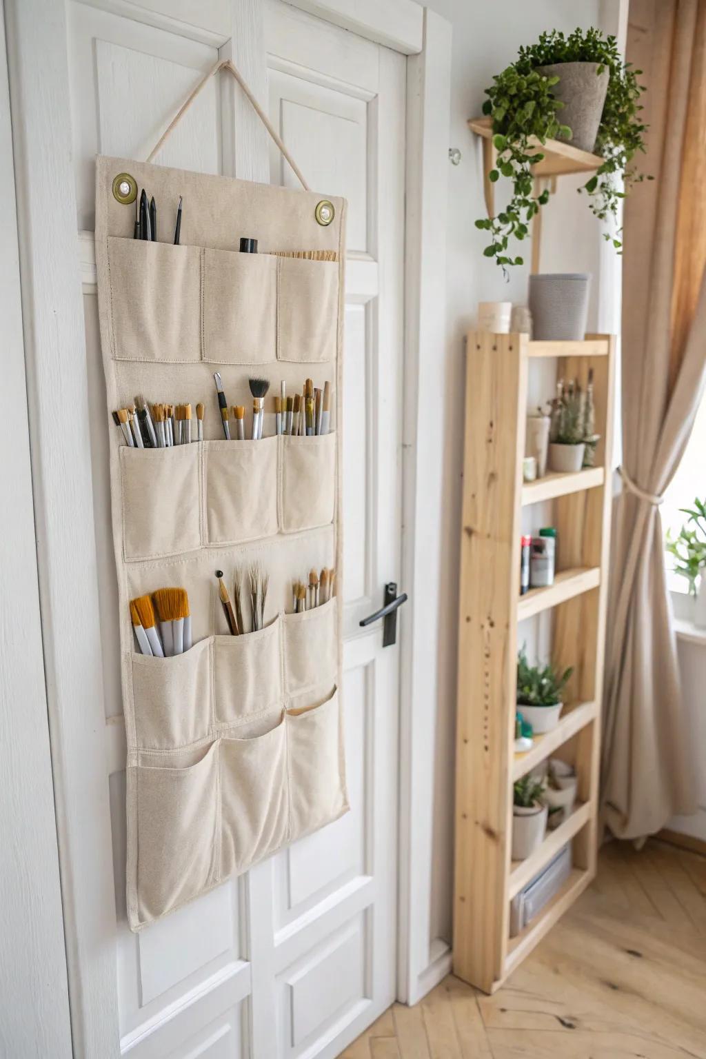 Transform hidden spaces into creative hubs with this chic art applicator storage hack!