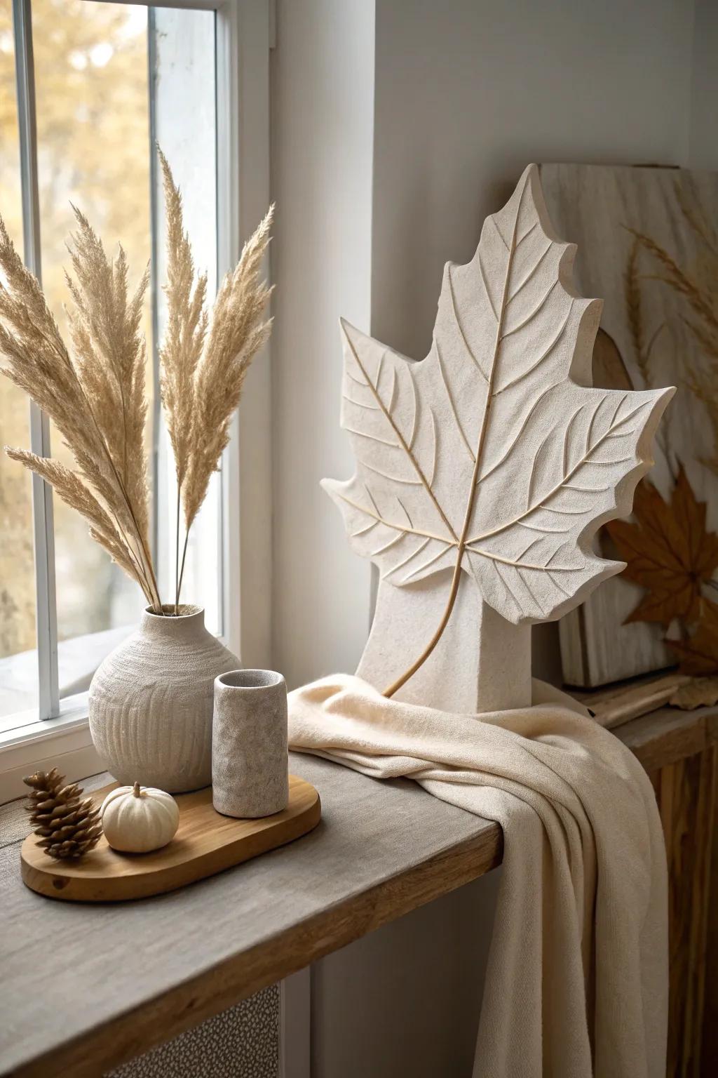Embrace the allure of the seasons through minimalist autumn decor. 🍂 #ScandiBoho #SeasonalSculptures