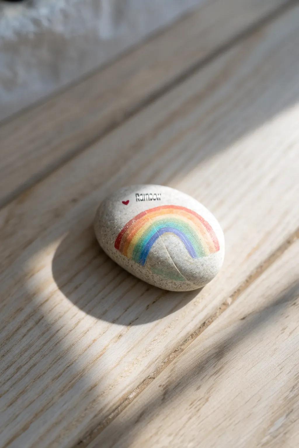 Discover hidden messages beneath the rainbow—where simplicity meets surprise.