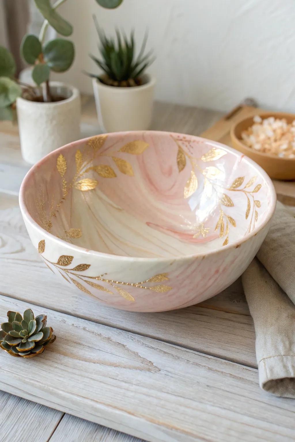 Embrace the artistry of simplicity through this gorgeous resin bowl, a flawless amalgamation of function and elegance.