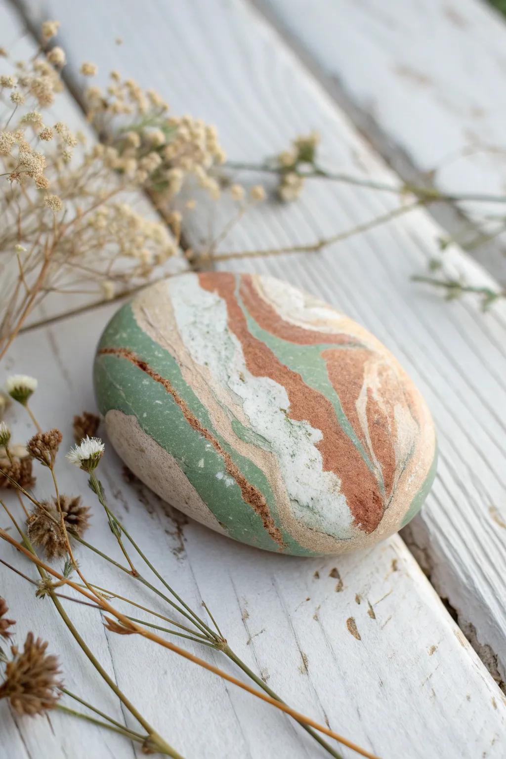 Embrace the rural allure of worn painting techniques for a peaceful garden ambiance.