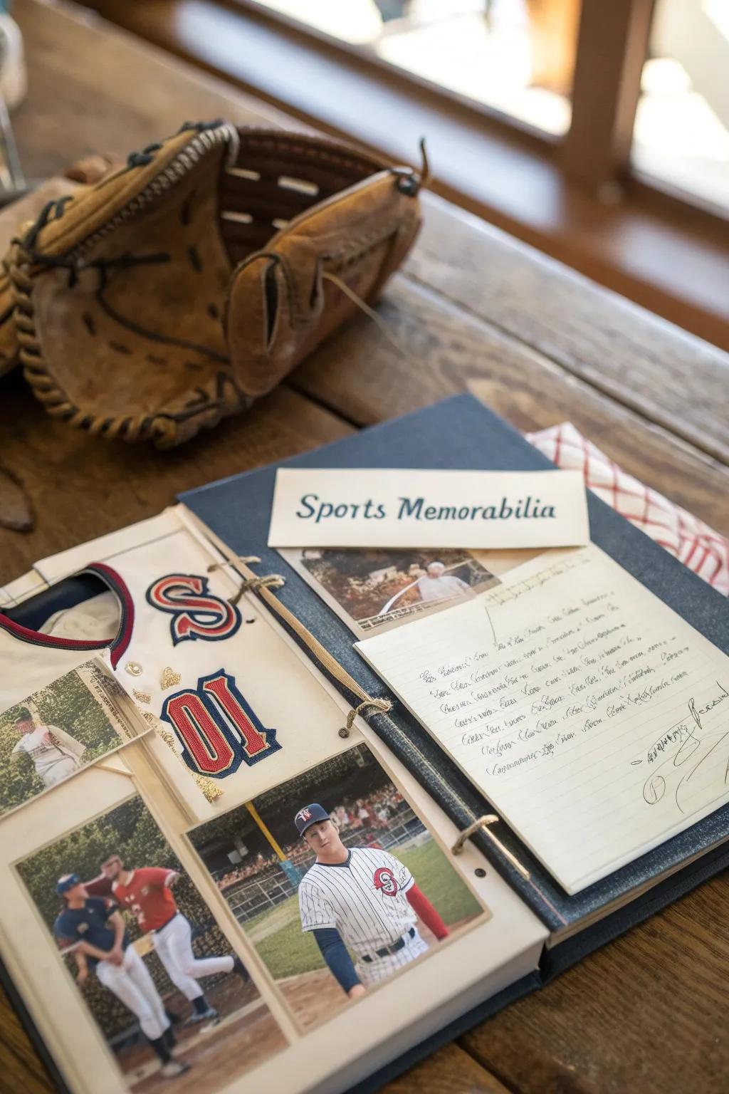 Capturing the essence of the game: a heartfelt sports scrapbook page.