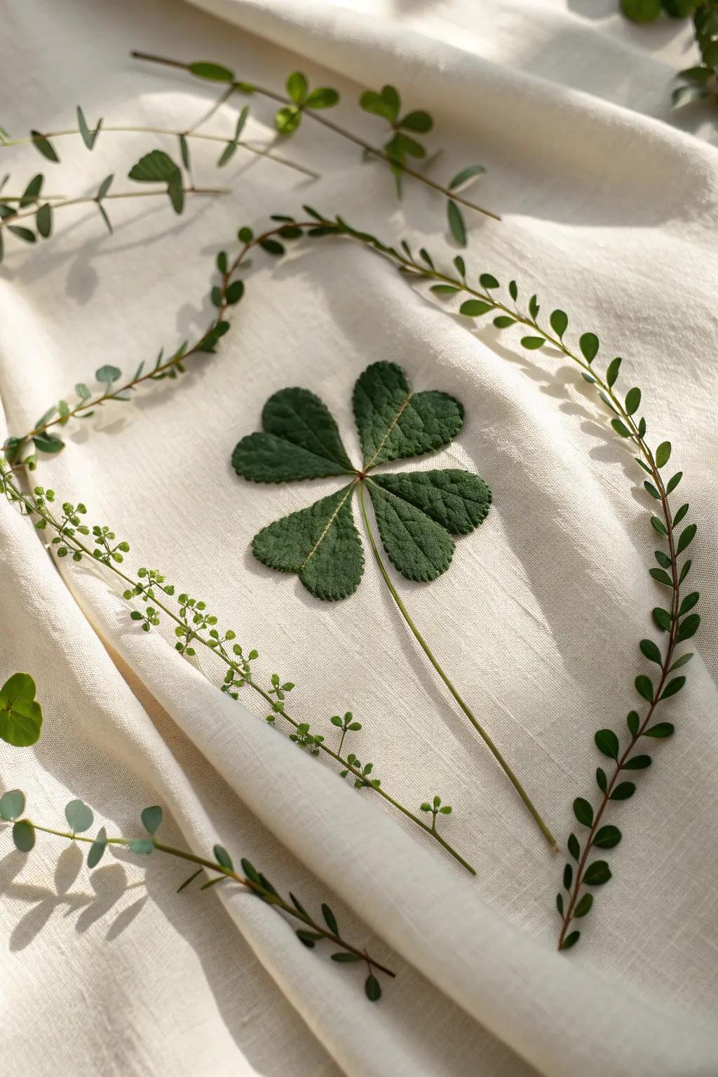 Embrace the attractiveness involving nature through a simplistic trifoliate design, suited to your St. Patrick's Day escapades!