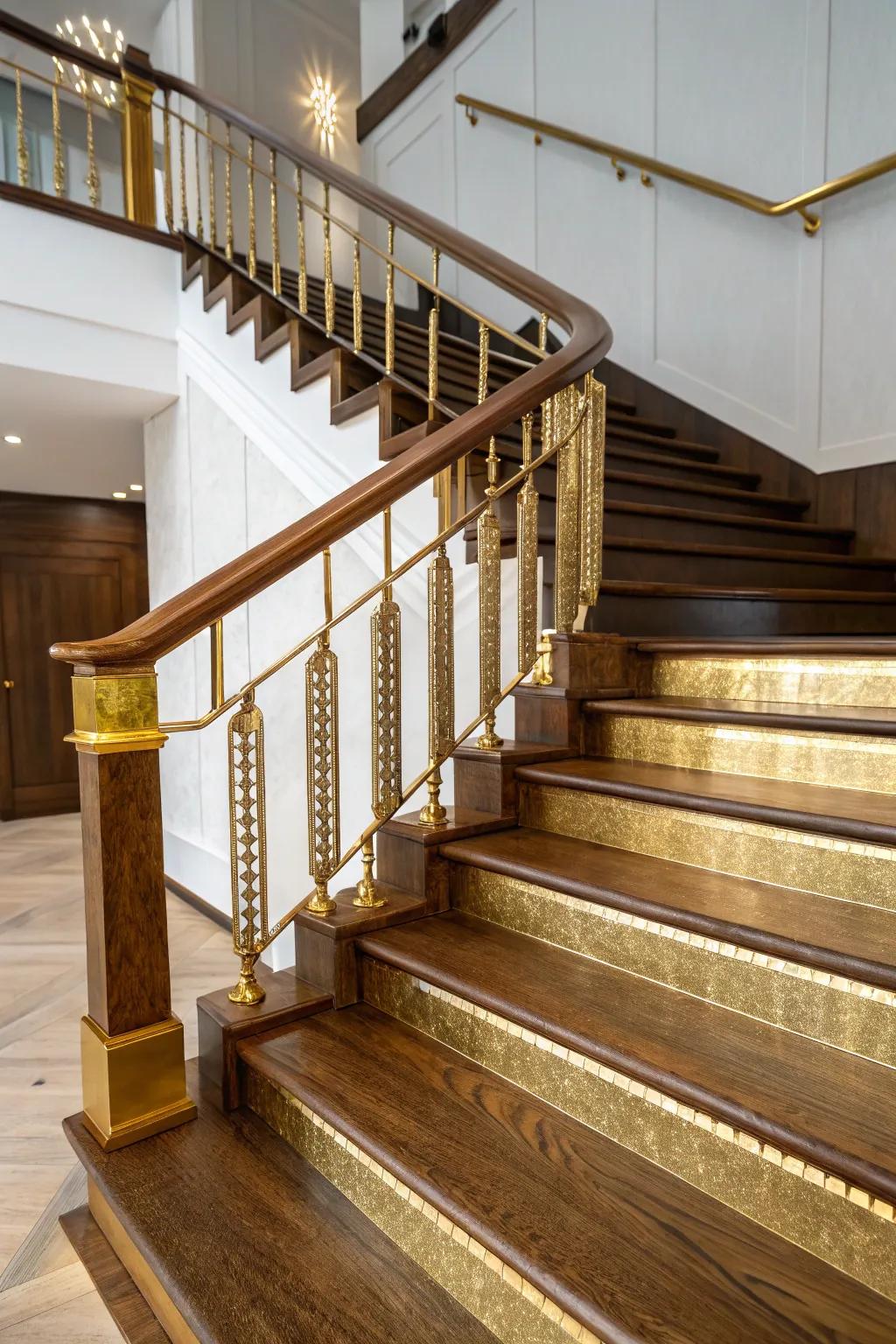 Elevate your space with the splendor of metallic accents.