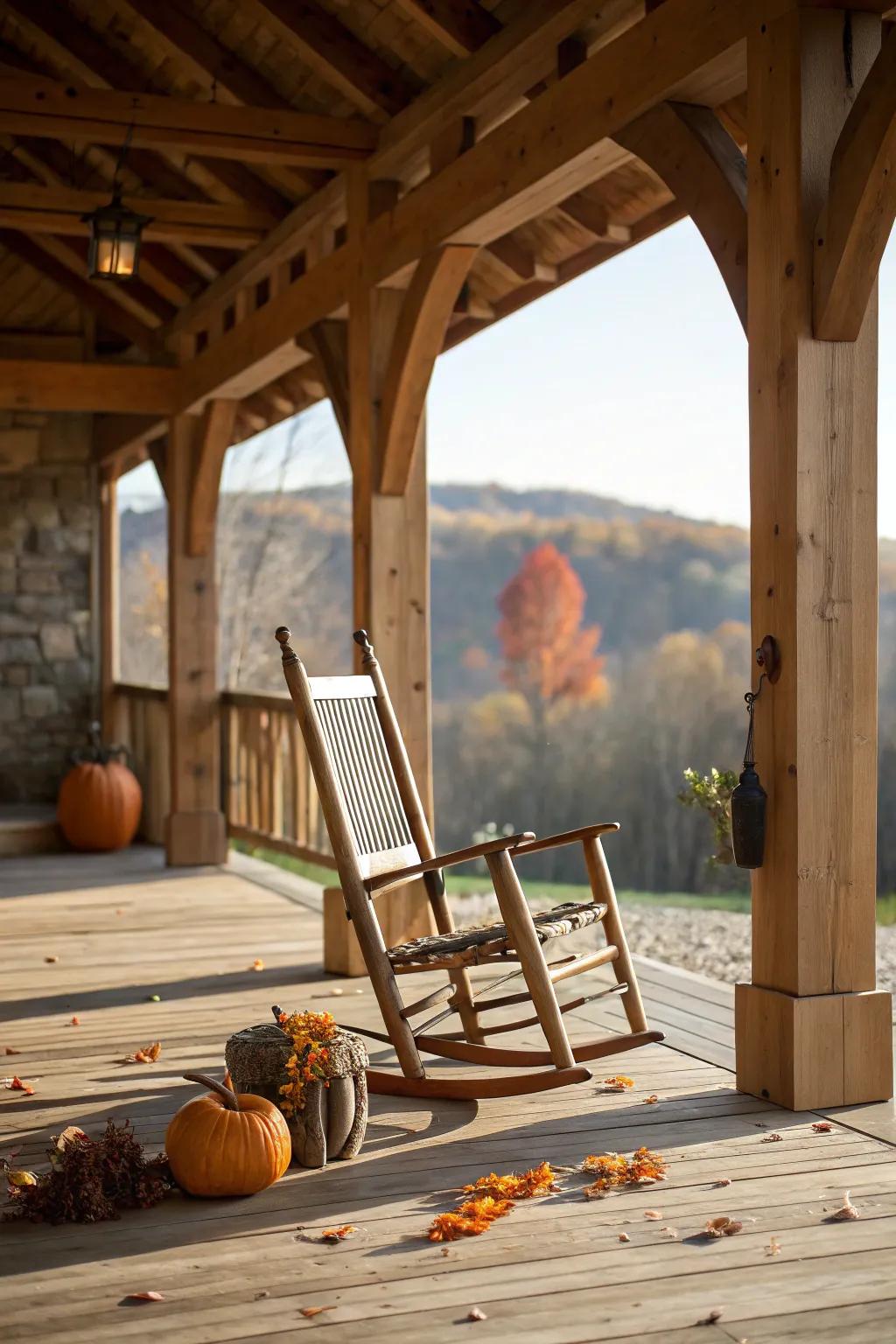 Transform your timber frame porch into a sanctuary with charm.
