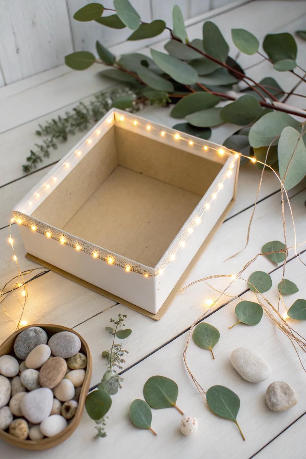 Highlight your art: assemble a DIY light box where simplicity is paired with organic elegance.