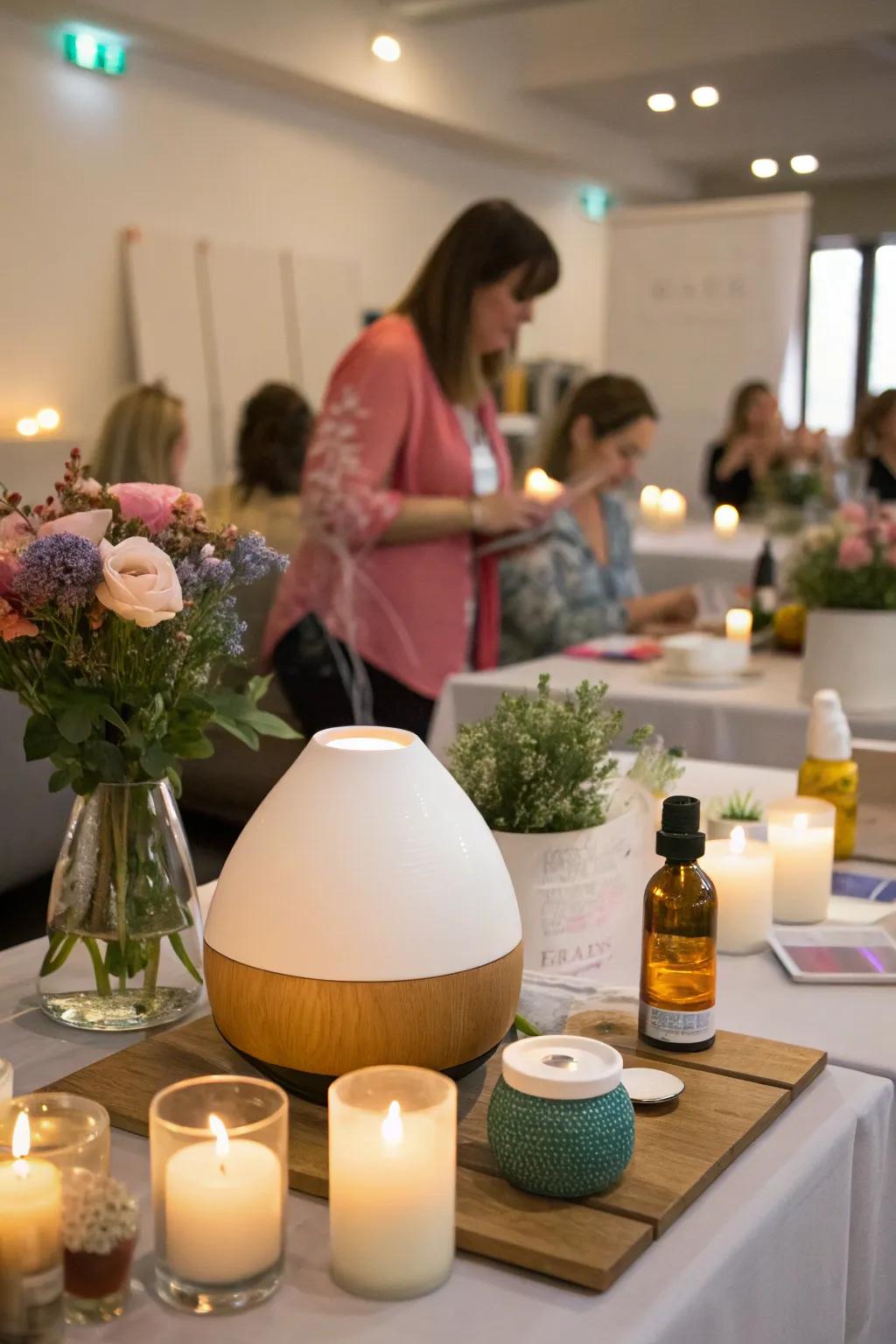 A distinctive scent builds a lasting atmosphere.