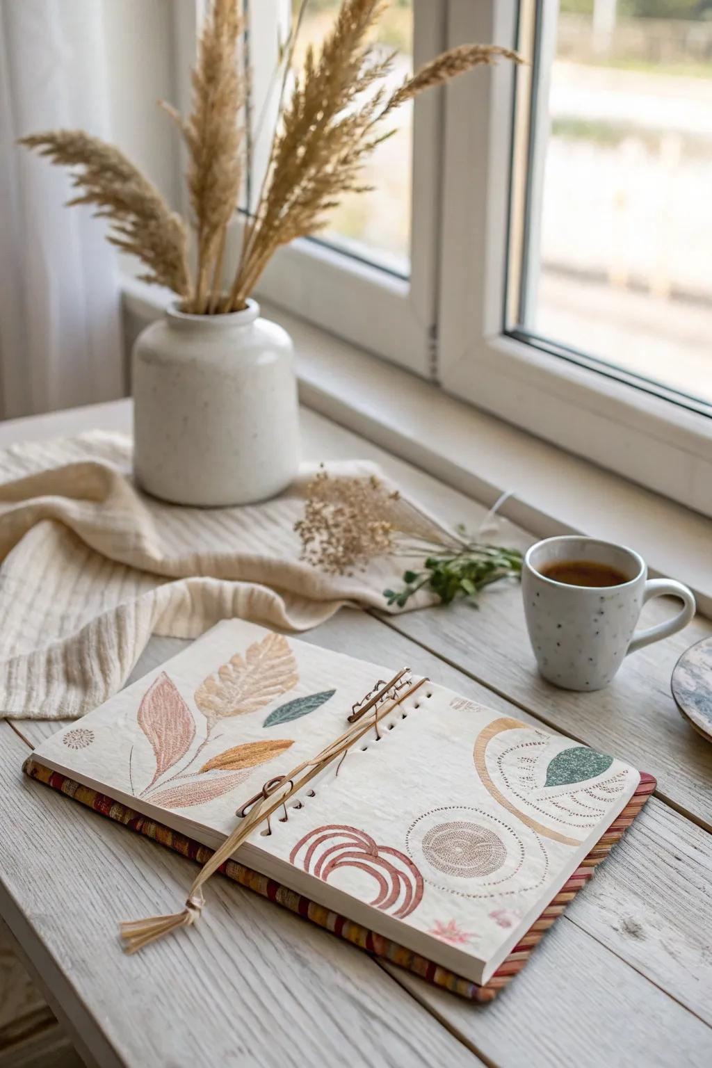 Capture your daily musings with a touch of elegance and creativity through varied medium record keeping.