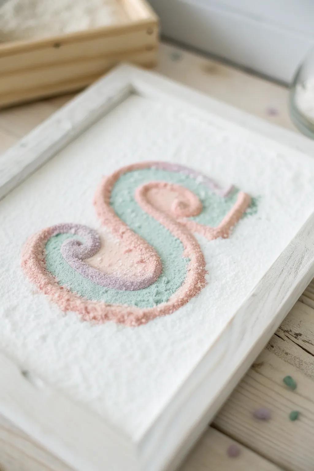 Usher the serene beauty of the littoral expanse indoors via this elegant arenaceous artistry 'S' composition. Impeccable for imparting a soupçon of minimalistic allure to your domain!