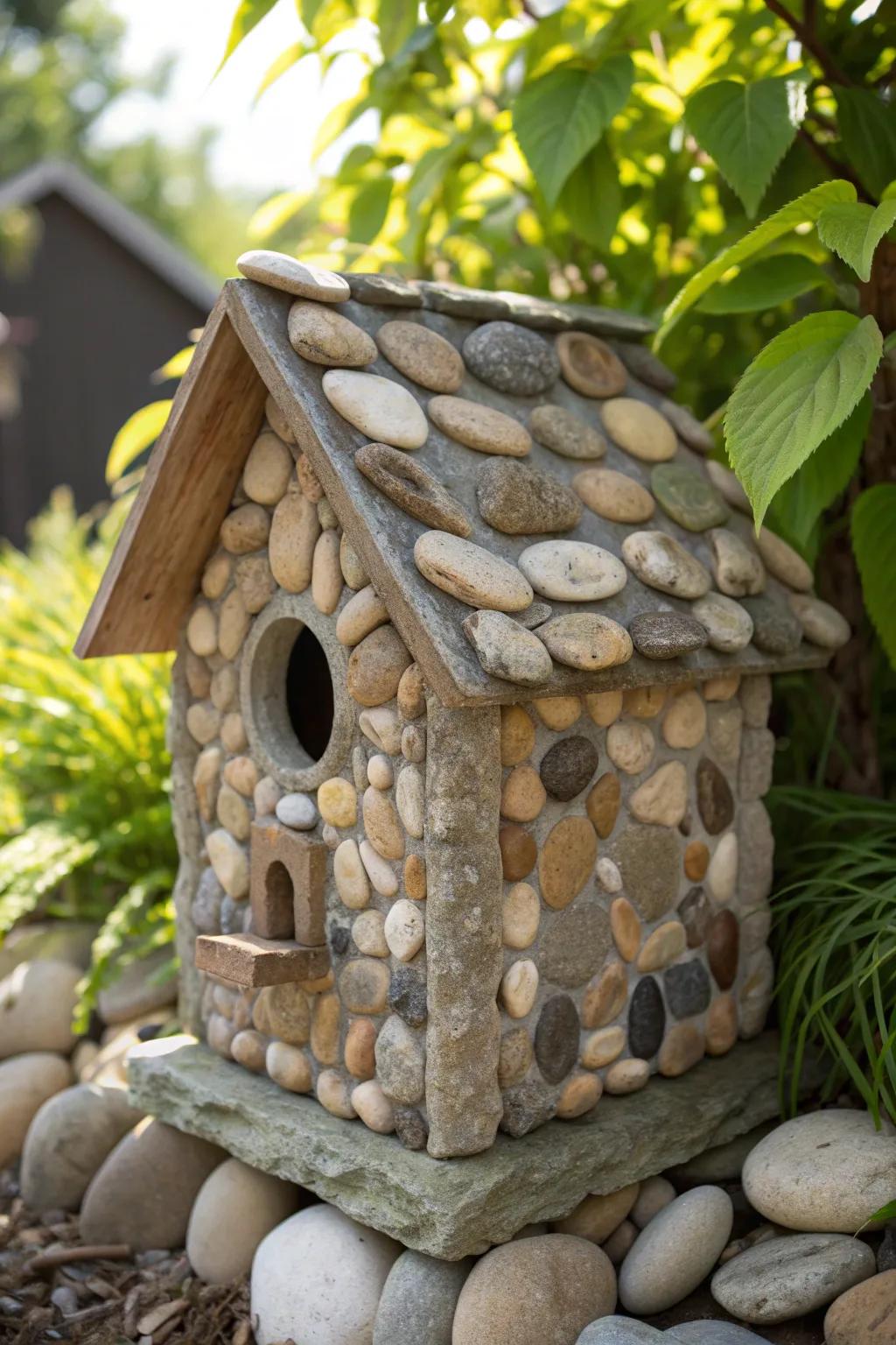 Charm your garden with a rustic stone perch—where nature connects with craftsmanship.